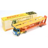 Dinky Toys 974 AEC Hoynor Car Transporter "Silcock & Colling Ltd" - Metallic blue cab with yellow...