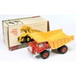 Dinky Toys 924 Aveling Barford Centaur Dump Truck - Red cab  plastic hubs with silver trim and ch...