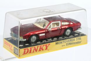 Dinky Toys 190 Monteverdi 373L - Maroon body, white interior, chrome trim and cast detailed hubs 