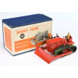 Dinky Toys 561 Blaw knox Bulldozer - Red body and blade, black arms and rollers with green rubber...
