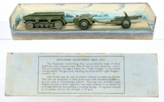 Dinky Pre-War Military 162 "Field Unit" Set  - containing - Light Dragon Tank (with Chains), Ammu...