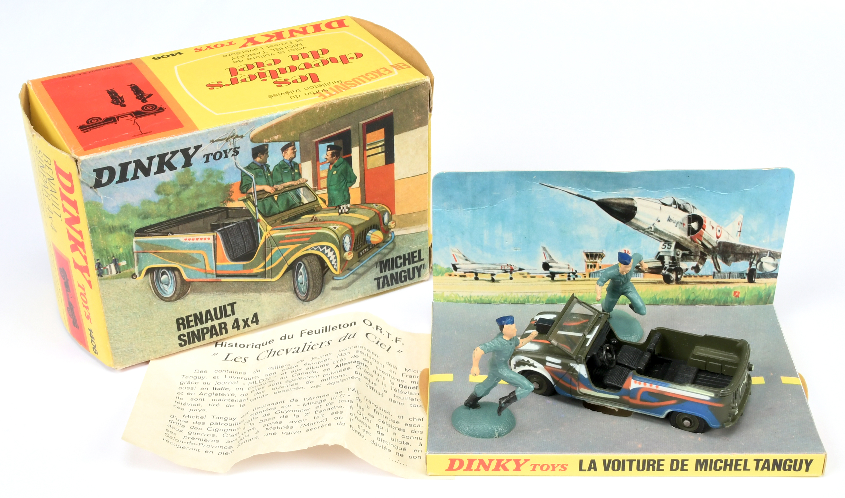 French Dinky Toys 1408 Renault Sinpar 4x4 "Michel Tanguy" - drab green including concave hubs wit...