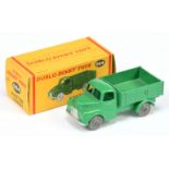 Dinky Toys Dublo 064 Commer Van - Mid-green cab and back, grey smooth wheels, silver trim