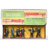 Hornby Series Pre-War Modelled Miniatures 1 "Station Staff" Figure Set - containing 6 pieces See-...