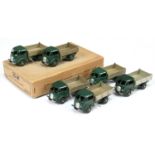 French Dinky Toys Trade Pack 25M Ford Tipper Truck Contains 6 examples - Green cab , chassis and ...