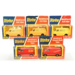 Dinky Toys 410/412 Bedford Promotional Vans  Group Of 5  -  (1) "Royal Mail", (2) Red Body, (3) "...