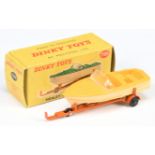Dinky Toys 796 Healey Sports Boat On Trailer - Yellow, cream hull and steering wheel on orange tr...