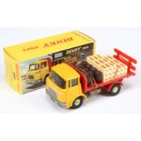 French Dinky Toys 588 Berliet Delivery Truck - yellow cab,red plastic back with correct load, bro...