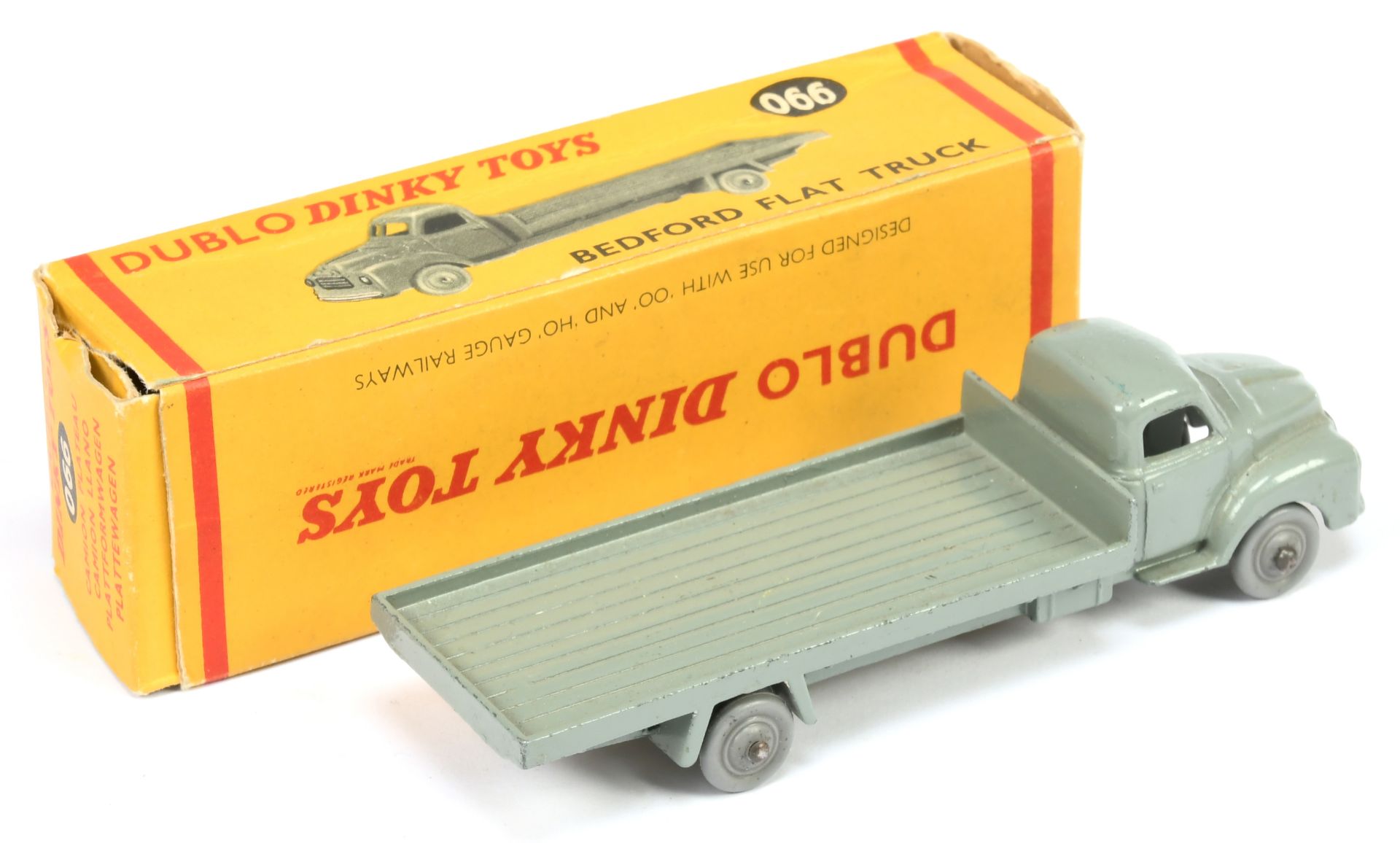 Dinky Toys Dublo 066 Bedford Flat truck - Grey including Chassis, back and smooth wheels  - Image 2 of 2