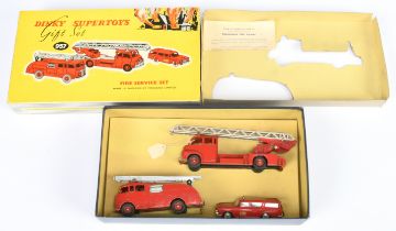 Dinky No.957 Gift Set "Fire Service" comprising of Fire Engine with extending ladder, Turntable F...