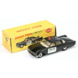 Dinky Toys 258 Ford Fairlane "USA Police" Car - Black body, white door panels, cream interior, re...