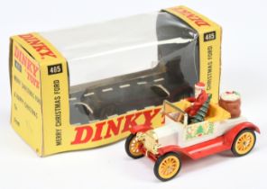 Dinky Toys 485 Ford Model T  "Merry Christmas" - White body, red chassis, yellow spoked wheels wi...