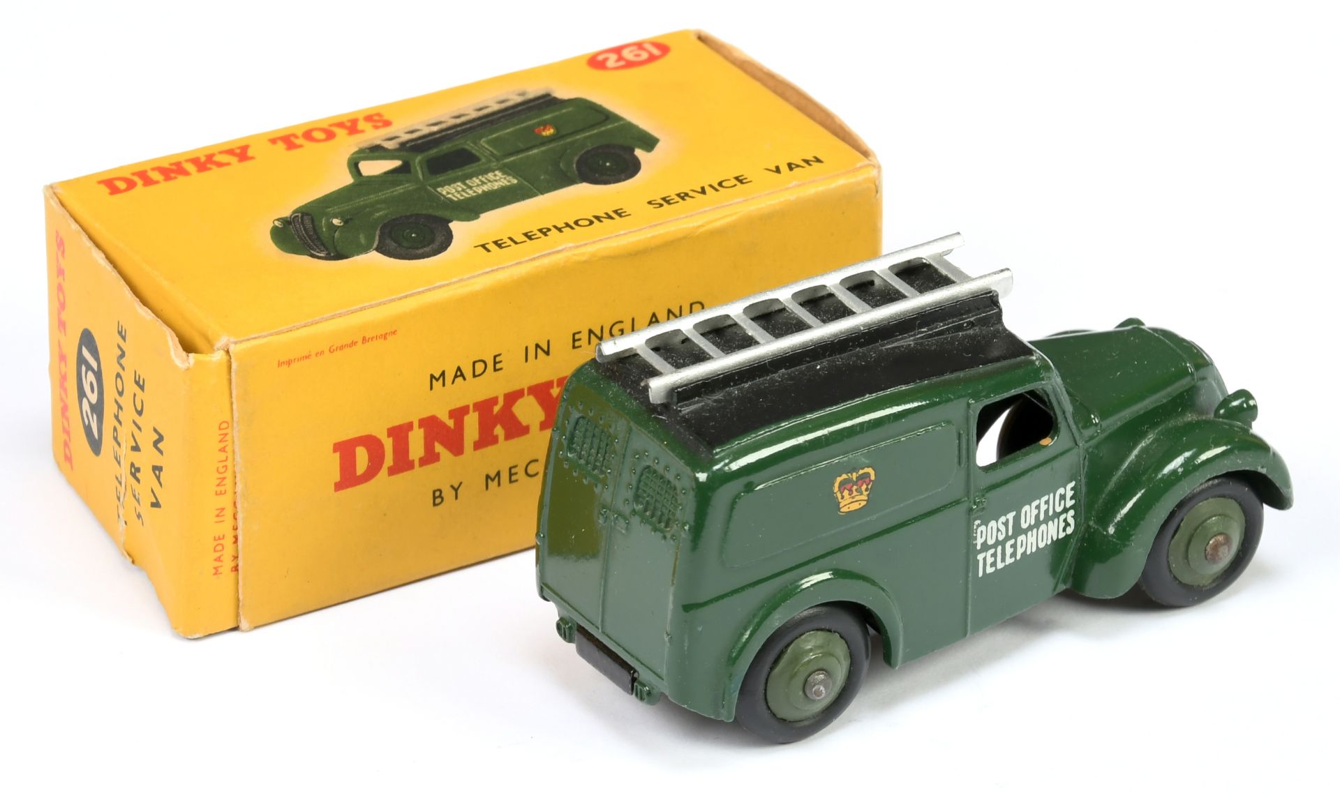 Dinky Toys 261 Morris "post Office Telephones" Service Van - Green including rigid hubs with smoo... - Bild 2 aus 2