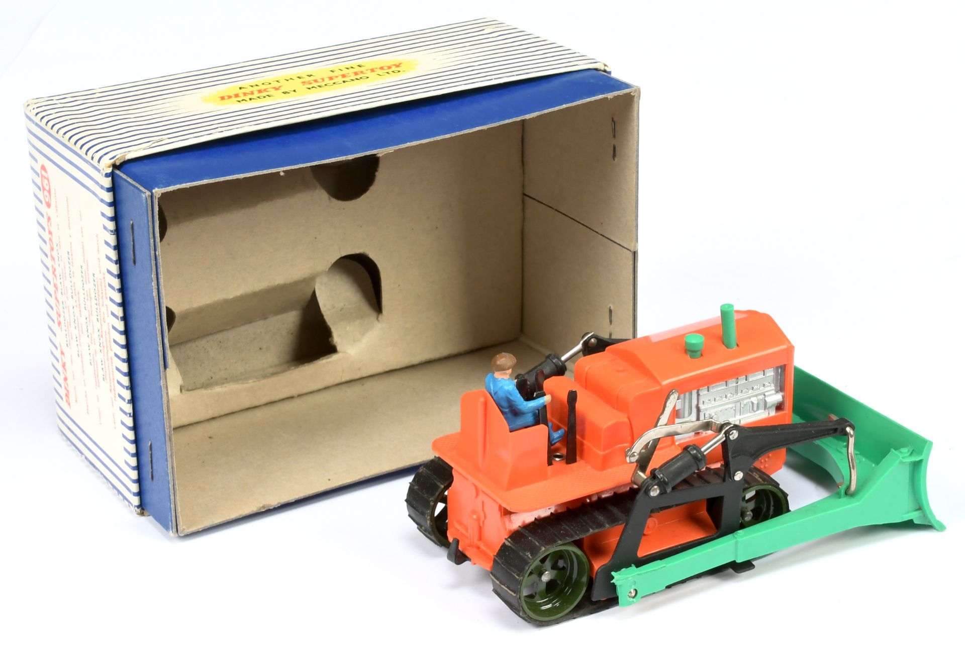 Dinky Toys 961 Blaw Knox Bulldozer - RARE Plastic issue - orange body with silver trim, plastic d... - Bild 2 aus 2