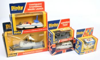 Dinky Toys Group Of 5 To Include (1) 120 happy cab, (2) 241 "Silver jubilee" - "Taxi", (3) 284 Lo...