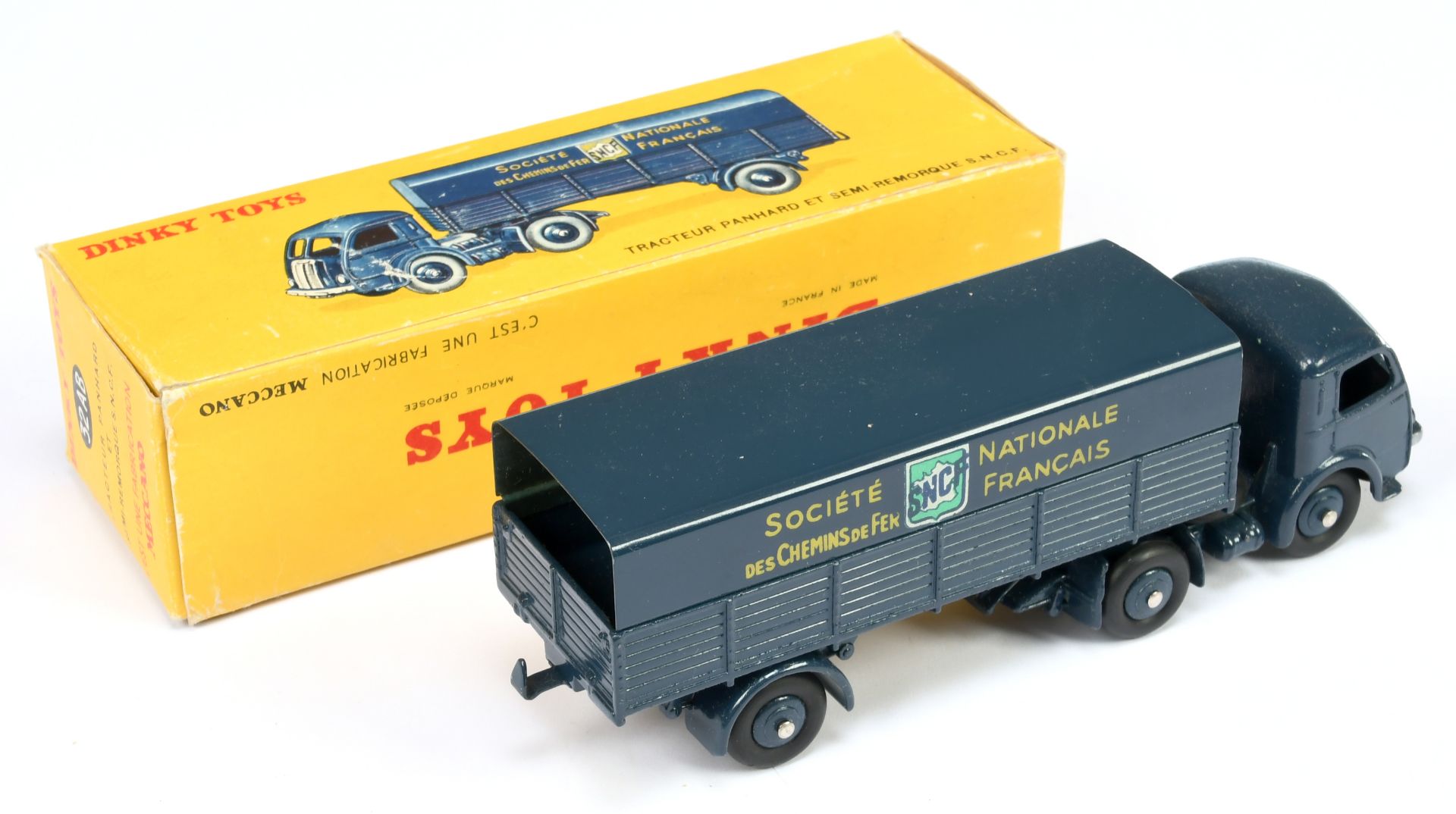 French Dinky Toys Trade Pack  32AB Panhard Articulated Truck and Trailer "SNCF"  - Blue including... - Bild 2 aus 2