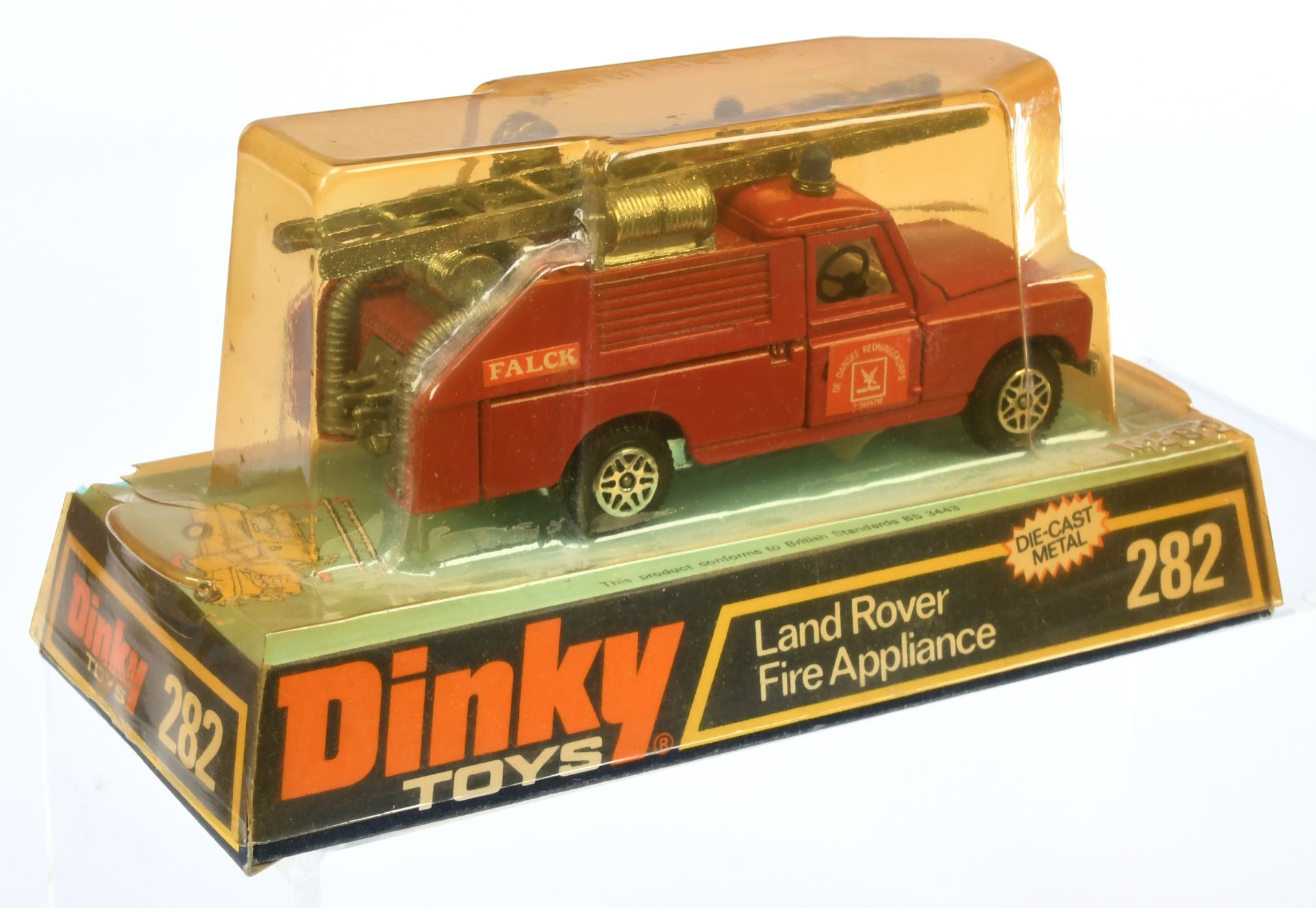 Dinky Toys 282 "Falck" Land Rover - Red body, white interior, blue solid roof lights, silver fron... - Bild 2 aus 2