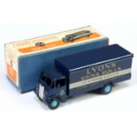 Dinky Toys 514 Guy (type 1) Van "Lyons Swiss Rolls" - Blue cab, chassis, back and opening rear do...