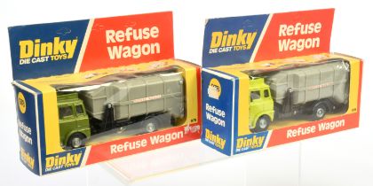 Dinky Toys  978 Bedford refuse Wagon A Pair - (1) Metallic green cab, grey back, black chassis an...
