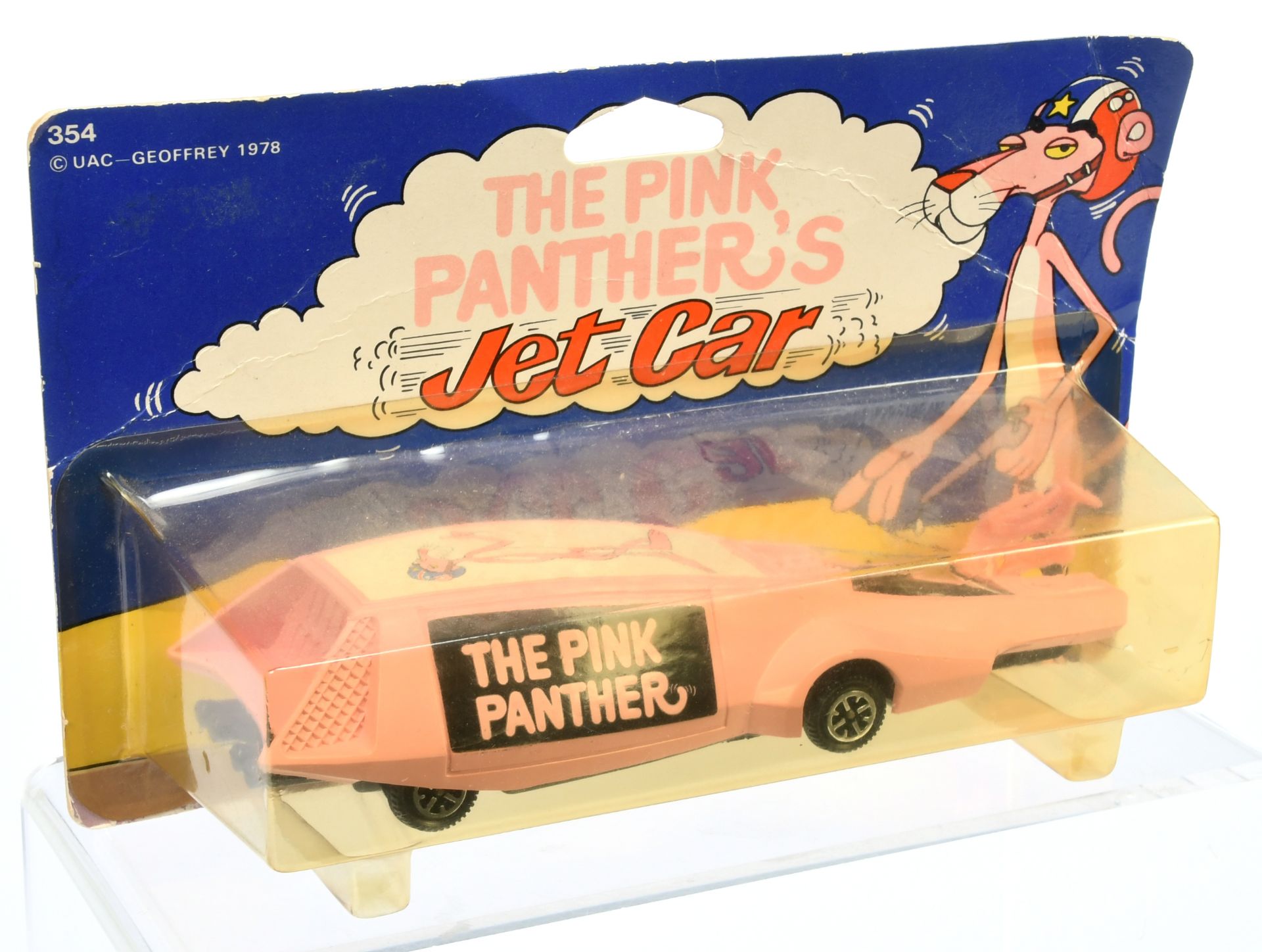 Dinky Toys 354 "The Pink Panther" Car (2nd Issue) - Pale Pink, black with"Pink Panther" figure, s...