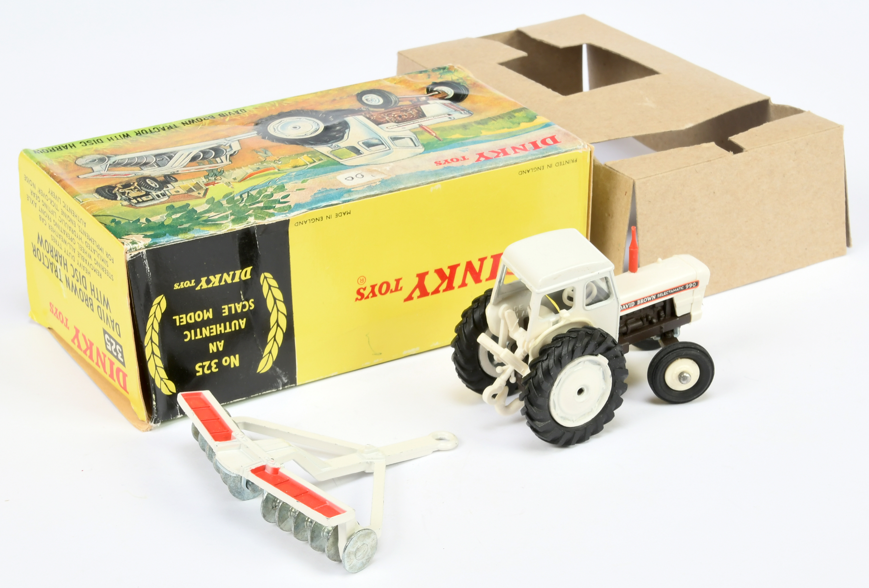 Dinky Toys 325 David Brown Tractor Set -To Include David Brown 990 Selectamatic tractor - White i... - Image 2 of 2