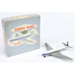 Dinky Toys 702 DH Comet "BOAC" - White, blue, silver, black metal wheels - Good Plus including bl...