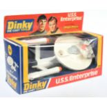 Dinky Toys 358 "Star Trek" USS Enterprise - White and orange with missiles, orange ship decal sheet