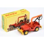 French Dinky Toys 1412 Jeep De Depannage - Red and yellow including concave hubs, orange plastic ...