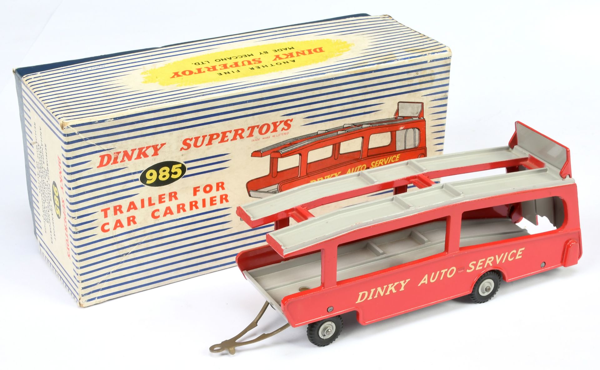 Dinky Toys 984  Trailer For Car Carrier "Dinky Auto Service"  - Red and grey including supertoy h...