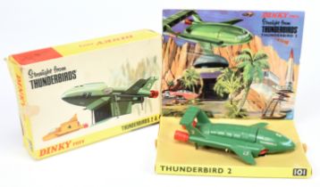 Dinky Toys 101 "Thunderbirds" Thunderbird 2 - (1st issue) - Green with red and chrome  thrusters,...
