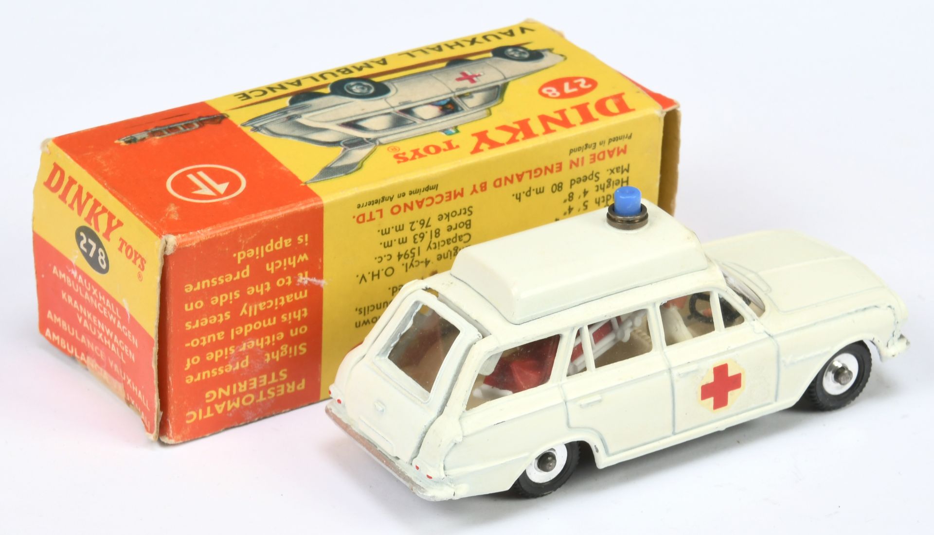 Dinky Toys 278 Vauxhall "Ambulance" Estate Car - White body, cream interior (harder colour to fin... - Bild 2 aus 2