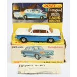 Dinky 157 BMW 2000 Tilux - Two-Tone White and blue , red interior, cast hubs and silver trim - th...