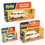 Dinky Toys Group Of 3 To Include (1) 255 Mini Clubman "Police" car - Light blue with white doors,...