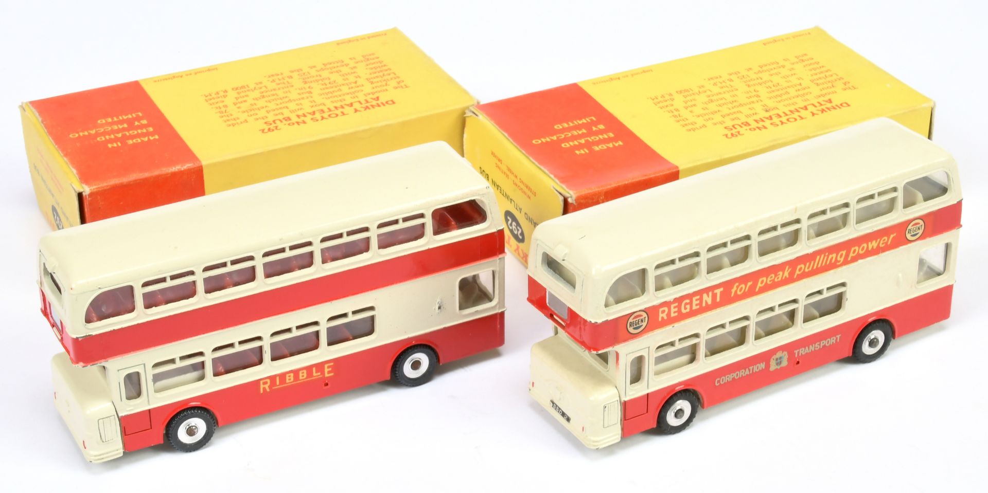 Dinky Toys 292 Leyland Atlantean Bus A Pair (1) "Ribble" Off white and red including interior, sp... - Bild 2 aus 2