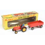 Dinky Toys 399 "Farm Tractor" Set To Include - Massey Ferguson Tractor - red body, yellow hubs (p...