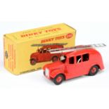 Dinky Toys 250 Streamlined Fire Engine - Red including rigid hubs with black treaded tyres, silve...