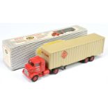 Dinky Toys 948 Tractor-Trailer "McLean" - Red cab and plastic hubs with windows complete with traile