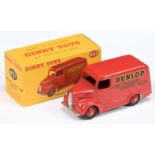 Dinky Toys 450 Trojan Van "Dunlop"  - Red including rigid hubs with smooth tyres, silver trim 