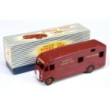 Dinky Toys 980 Horse van EXPORT ISSUE "Express Horse Box Hire Service" - Maroon body, red superto...