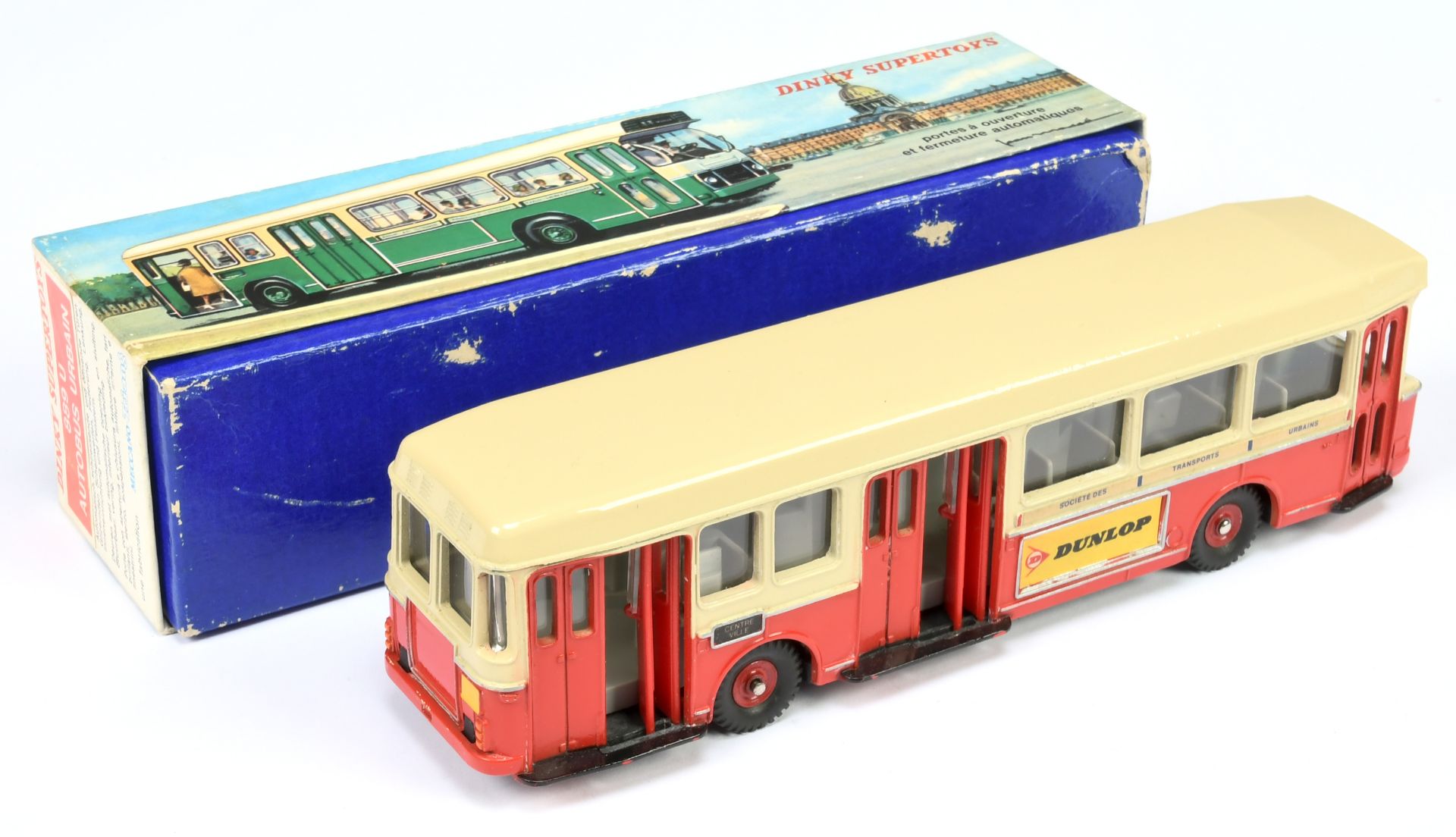 French Dinky Toys 889U Autobus Urbain - Two-Tone cream and red including concave hubs, brown inte... - Bild 2 aus 2