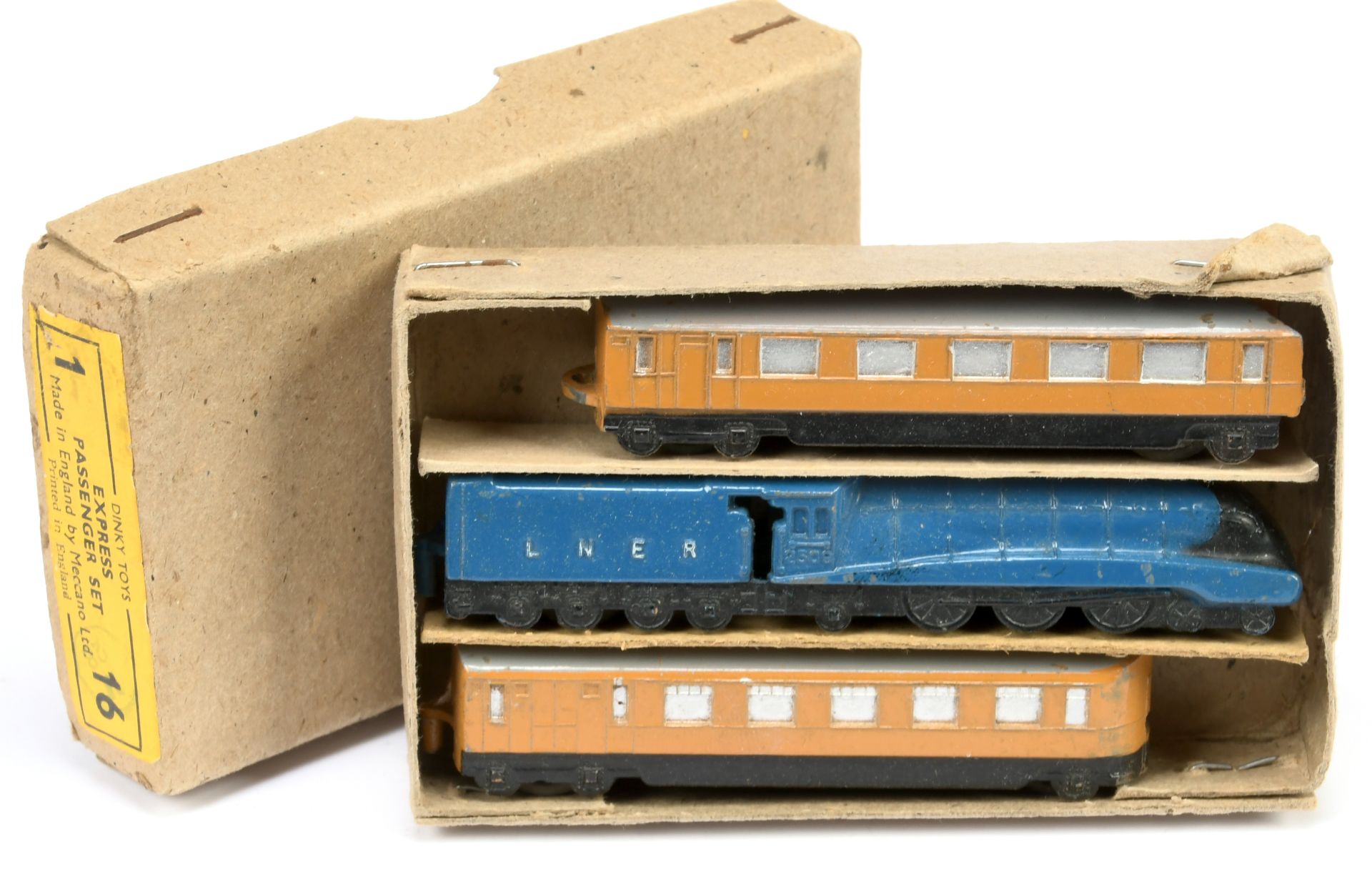 Dinky Toys 16 Express Train Set - containing "LNER" Locomotive - Blue, black and 2 x carriages - ...