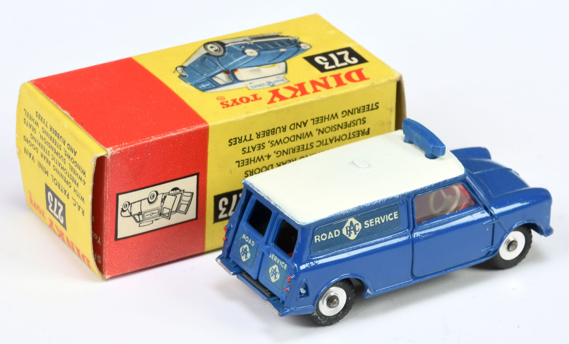 Dinky Toys 273 Mini "RAC Road Service" Blue body and roof sign, white roof, red interior, silver ... - Bild 2 aus 2