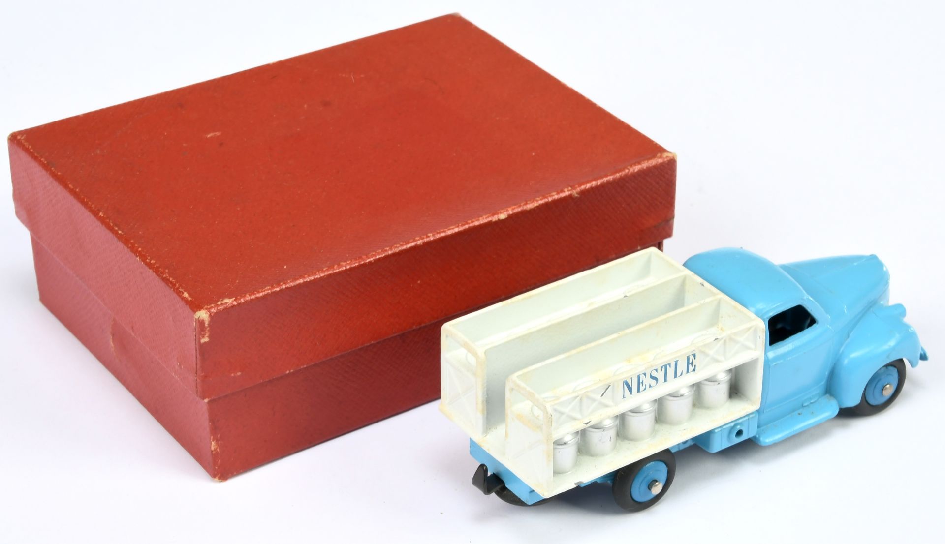 French Dinky Toys 25O Studebaker "Nestle's" Milk Delivery Truck - Light blue cab and chassis, whi... - Image 2 of 2