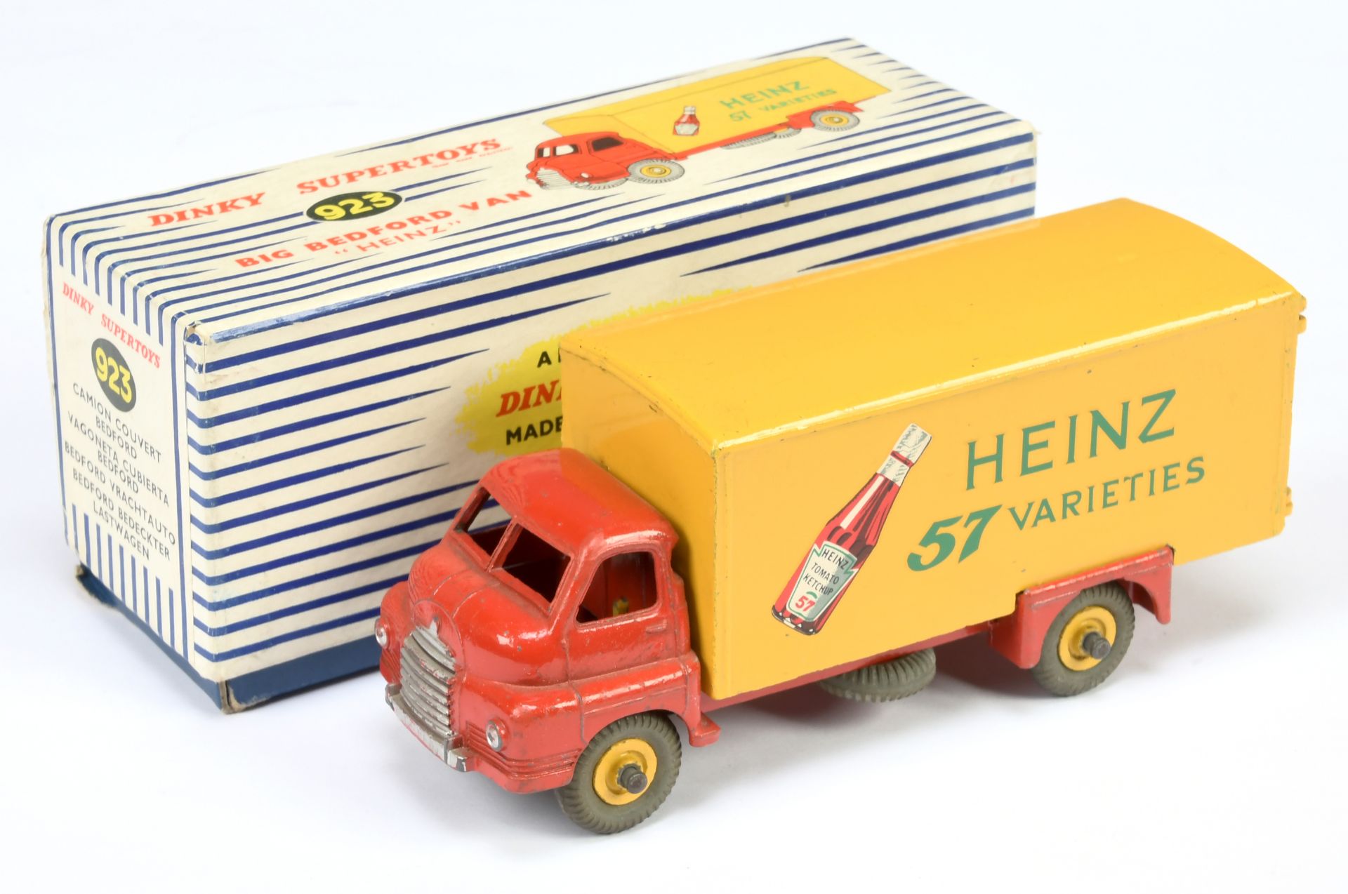 Dinky Toys 923 Big Bedford Van "Heinz 57 Varieties" Harder To Find Sauce Bottle Issue  - Red cab ...
