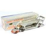 French Dinky Toys 39A Car Transporter "Dinky Toys Service Livraison" - Silver, orange including c...