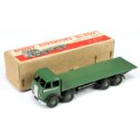 Dinky Toys 502 Foden (type 1) Flat Truck - Green cab, back and rigid hubs with herringbone tyres,...