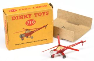 Dinky Toys 716 Westland Sikorsky S51 Helicopter - Red including blades, cream, silver