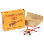 Dinky Toys 716 Westland Sikorsky S51 Helicopter - Red including blades, cream, silver