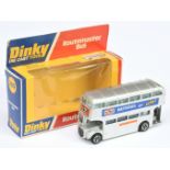 Dinky Toys  289 "Ever Ready Batteries" Routemaster bus  - Silver body, blue lower interior, light...