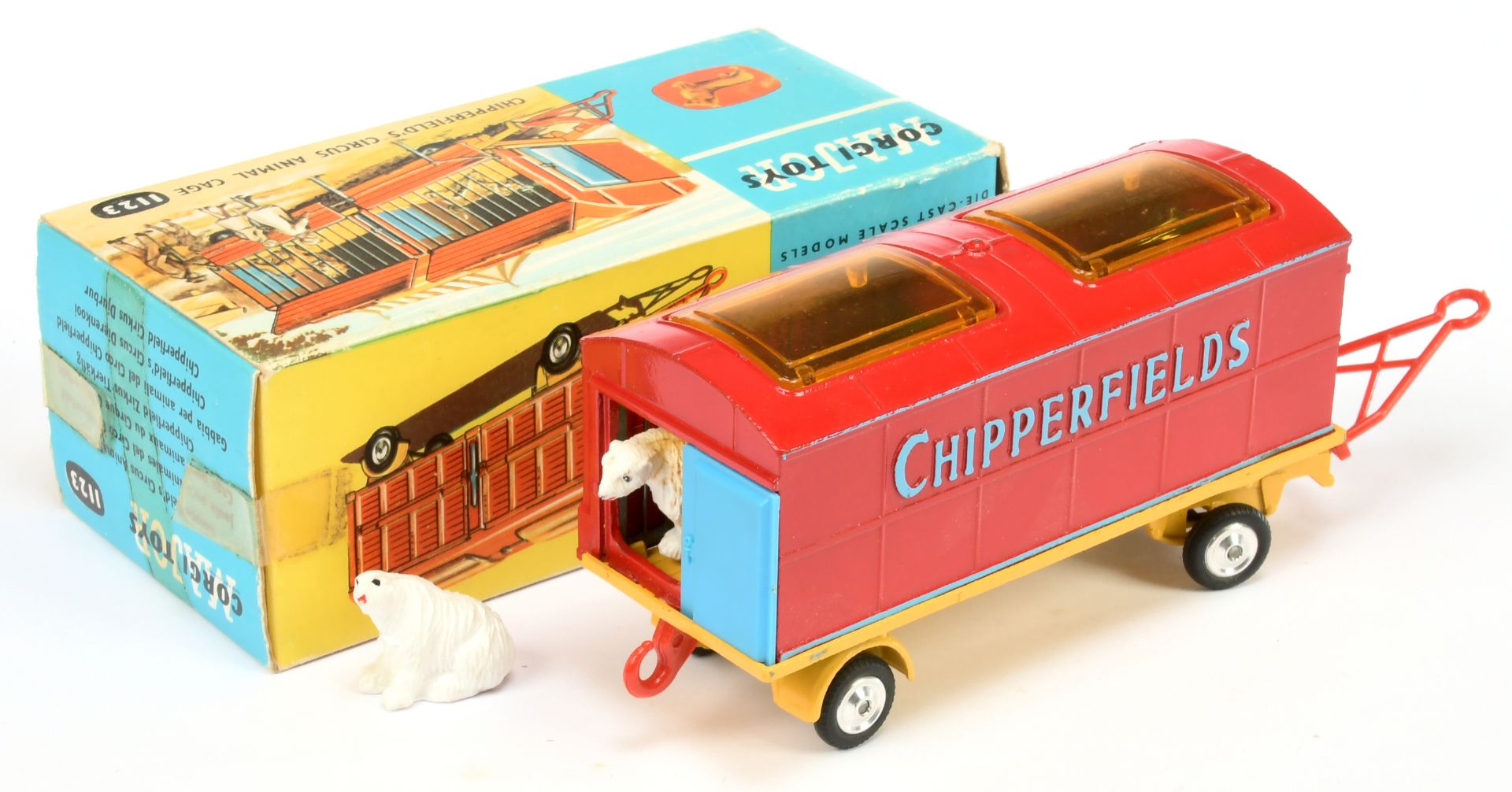 Corgi Toys 1123 "Chipperfields Circus" Animal Cage Trailer  - Red including draw bar and tow hook... - Bild 2 aus 2